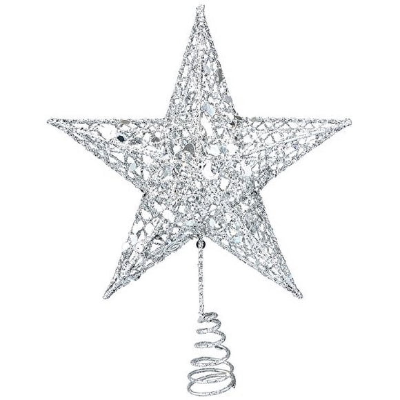 Adorno de metal Resinta con purpurina para árbol de Navidad 8 pulgadas
