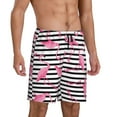 thumbnail image 3 of Rocae Flamingos for Men's Soft Sleep Pajama Shorts, Waistband and Pockets, 3 of 9