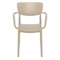 thumbnail image 6 of Compamia Lisa Outdoor Dining Arm Chair in Taupe Finish, 6 of 7