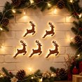 thumbnail image 6 of Wooden Reinder LED Wall Decor, Backlit Warm Light Christmas Deer WallArt Christmas Wall Hanging Ornament For Home Decoration(5Pcs), 6 of 8