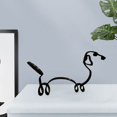 thumbnail image 6 of Metal Minimalist Art Wall Sculpture, Abstract Simple Metal Wire Art Sculpture Geometric Line Drawing Art Statue Ornament Wall Art Decoration for Home Office Desktop Decor, 6 of 7