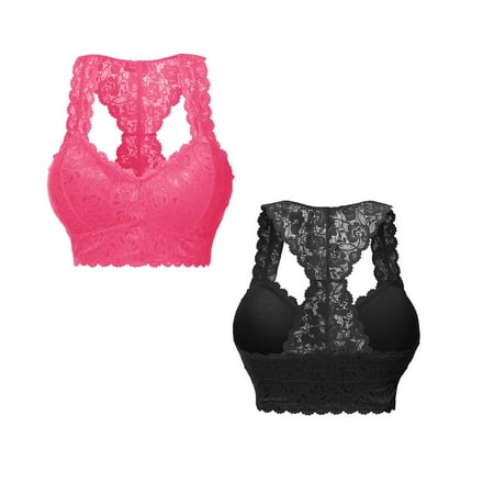 YEJIMAN Women Plus Size Vest Crop Wire Bra Lingerie Sexy V Neck Underwear Lingerie S 3XL Pack of 2  Blue Women Underwear Cotton  Nylon Spandex Cotton Underwear For Women