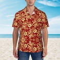thumbnail image 3 of Mens Hawaiian Shirts Casual Short Sleeve Button Down Shirt Summer Beach Shirts, 3 of 8
