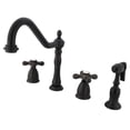 thumbnail image 1 of Kingston Brass KB1795AXBS 8 in. Center Kitchen Faucet with Brass Sprayer, 1 of 2