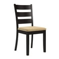 thumbnail image 2 of Weston Home Lexington Ladder Back Wood Dining Chair, Set of 2, Beige and Black, 2 of 6