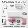 thumbnail image 5 of Tawatiler Fish Tank, 5 Gallon Fish Aquarium Start Kits, Fish Tank Starter Kit with Aquarium Light & Filter, Betta Fish Tank with Aquarium Decorations, Hydroponic Basket, Fishing Net, Pebbles, 5 of 7