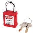 thumbnail image 1 of Candado de seguridad con grillete de acero inoxidable y cuerpo de nailon, candado de bloqueo y etiquetado. rojo, 1 of 9