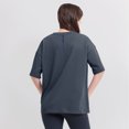 thumbnail image 5 of Women's Fanatics Blue Los Angeles Dodgers Oversized Elements Raw Edge Future Ground T-Shirt, 5 of 5