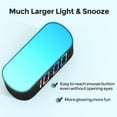 thumbnail image 6 of Rainbow Alarm Clock for Bedroom, Large Display with Dimmer, Large Night Light with 7 Colors, Dual Alarm, True Battery Backup, Colorful Clock for Kids,Teens, 6 of 7