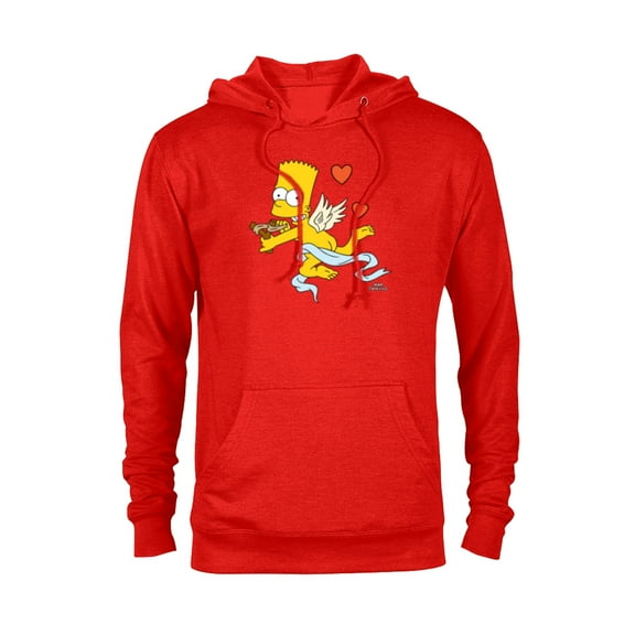 The Simpsons Bart Cherub Slingshot Cupid - Pullover Hoodie for Adults – Customized-Red Heather