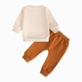 thumbnail image 7 of CAUYDY 6 9 12 18 Months Infant Boys Fall Winter Clothing 2T 3T 4T 5T Baby Long Sleeve Shirt Pants 2Pcs Casual Set Toddler Picture Outfits Beige for Sizes 3-6 Months, 7 of 7