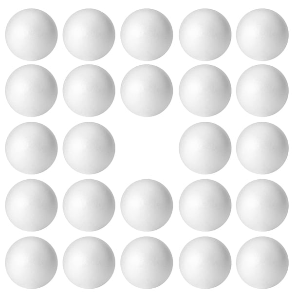 Bola de espuma Craft FFChuanhe de 4 pulgadas, 24 unidades, poliestireno blanco