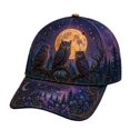 thumbnail image 3 of 3D Halloween Embroidered Baseball Cap,Three Owl Night Sky Design Adjustable Sun Hat for Unisex,for Fall Halloween Holiday Party Outdoor Daily Wear, 3 of 4