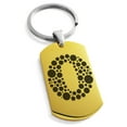 thumbnail image 1 of Stainless Steel Letter O Initial Dotted Monogram Engraved Engraved Dog Tag Keychain Keyring, 1 of 1