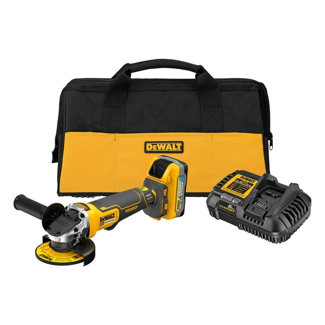Amoladora angular DEWALT DCG413H1 20 V MAX inalámbrica 11 cm con batería