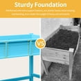 thumbnail image 3 of DWVO Raised Garden Bed with Planter Box with Legs & Lockable Wheels, Elevated Wooden Planter Box Stand for Backyard, Patio, Balcony, 400lb Capacity - Blue, 3 of 8