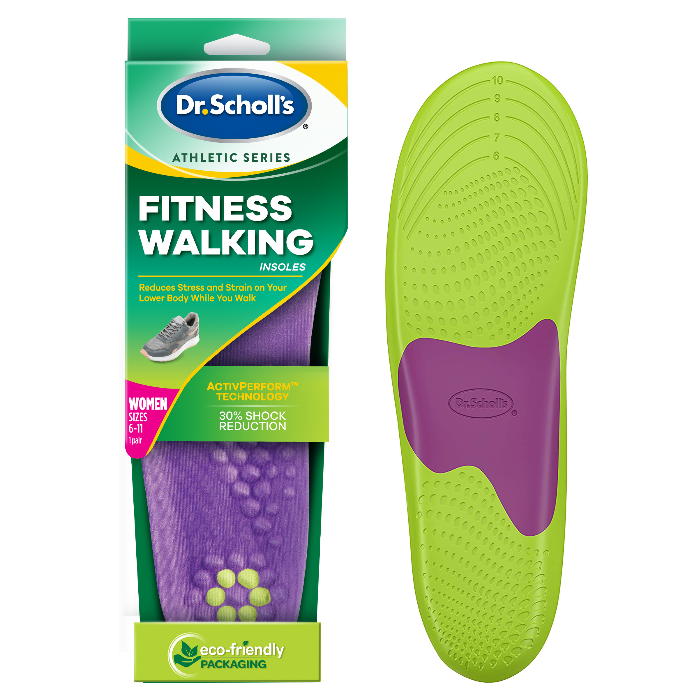 Dr. Scholl's Fitness Walking Insoles for Men (6-10) Inserts to Reduce Strain on your Lower Body - image 2 of 4