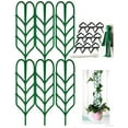 thumbnail image 1 of LNGOOR 27 PCS Plastic Indoor Trellis for Potted Plants Green Stackable Leaf Shape Mini Climbing Plant Stakes DIY Flower Pot Support for Pea Vegetable Clematis, Green, 1 of 7