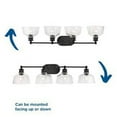 thumbnail image 5 of Singleton Collection Four-Light 36" Matte Black Farmhouse Vanity Light with Clear Glass Shades, 5 of 8