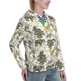 thumbnail image 6 of Lsque Vintage Animals Palm Tree Pattern Casual Women's Hoodie,Hooded Sweatshirt with Kangaroo Pocket,Pullover Hoodie with Eye-catching Drawstrings-XX-Large, 6 of 7