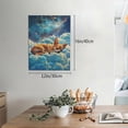 thumbnail image 2 of Xecao Artistic Starry Sky Cloud Dog for Ready-to-Hang Canvas Art 12x16 Inches - Waterproof HD Print Solid Wood Frame for Gifting,Vertical, 2 of 8
