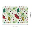 Bathroom Rugs Mat, Dragonfly Ladybird Butterfly Non Slip Bath Kitchen