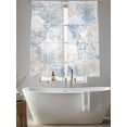 thumbnail image 5 of Blue Beige Floral Sheer Curtains 63 Inch Length 2 Panels Set, Vintage Smear Abstract Art Voile Window Treatment Rod Pocket Curtains Sheers Drapes for Bedroom/Living Room/Kitchen 52x"63"x2, 5 of 7