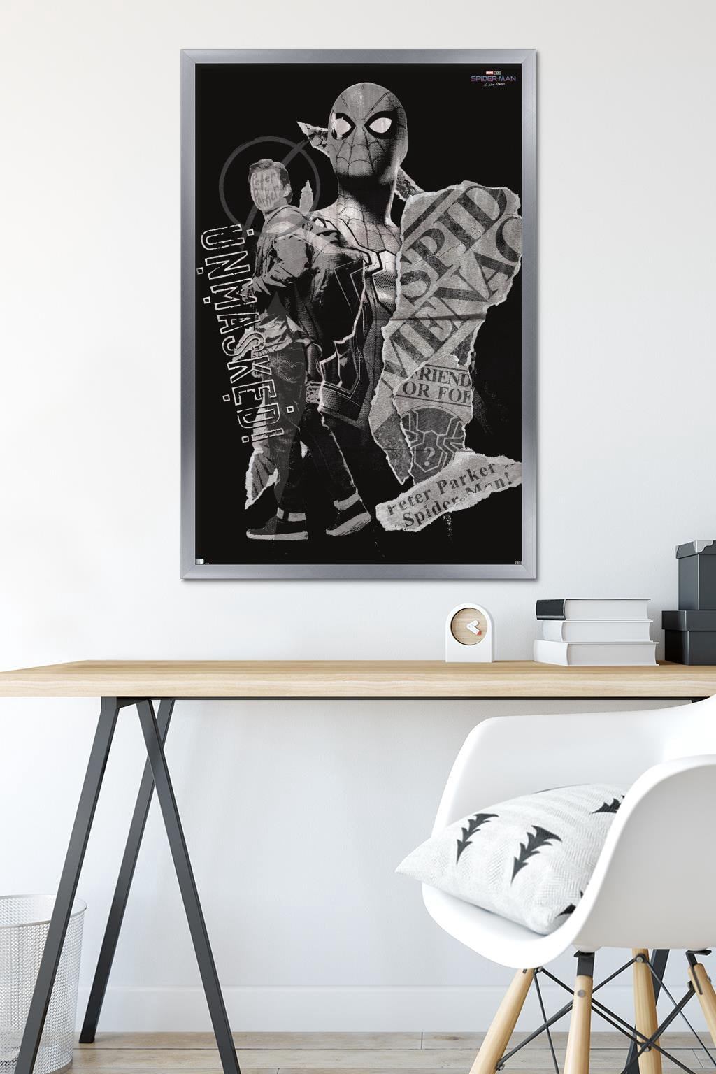 Marvel Spider-Man: No Way Home - Unmasked Wall Poster, 22.375" x 34" Framed