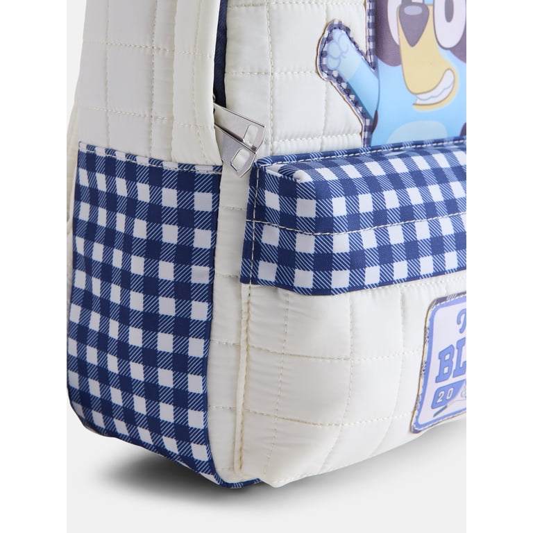 Mini Quilted Backpack, 10 inch, Blue photo 4
