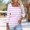 Purple, variant on Yanlir Women's Casual Square Neck 3/4 Sleeve Printed Blouse Flowy Loose Fits Boho Summer Top with Non-Positioning Pattern for Daily Wear(Green,M)