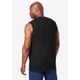 thumbnail image 2 of KingSize Men's Big & Tall Shrink-Less Lightweight Muscle T-Shirt - 9XL, Black, 2 of 5