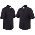 thumbnail image 2 of Anime Halloween Misionero cosplay Sacerdote cosplay Camisa negra de manga corta, 2 of 4