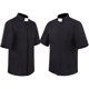 thumbnail image 2 of Anime Halloween Cosplay de misionero Cosplay de sacerdote Camisa negra de manga corta, 2 of 5