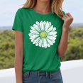 thumbnail image 4 of felwors Women's Graphic Loose Summer Tops T Shirts; Cute Graphic Short Sleeve Tees (Green, XXXL), 4 of 7