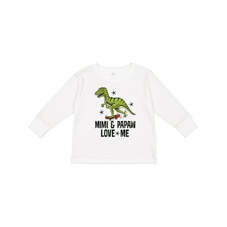 

Inktastic Mimi and Papaw Love Me Grandson Gift Toddler Boy Girl Long Sleeve T-Shirt
