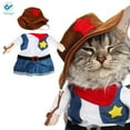 thumbnail image 6 of Deago Pet Dog Cat Halloween Costumes,The Cowboy Party Christmas Costume,West Cowboy Uniform Hat,Funny Pet Cowboy Outfit Clothing Dogs Cats, 6 of 7