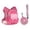 Hot Pink, variant on Pet Vest with Storage Pockets Adjustable Reflective Waterproof Dog Harness Backpack with Leash for Outdoor Use(Light Purple,Size XL)