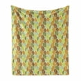 thumbnail image 1 of Leaves Soft Flannel Fleece Throw Blanket, Soft Colored Autumn Leaves with Stripes as Ribs and Nervures of Foliage in Repeat, Cozy Plush for Indoor and Outdoor Use, 50" x 60", Multicolor, by Ambesonne, 1 of 6