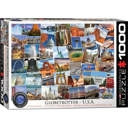 USA Globetrotter 1000-Piece Puzzle