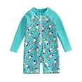 thumbnail image 1 of Gupgi Baby Boys Swimsuits Infant Whale Rash Guard Long Sleeve Zipper Beach Swimwear Bathing Suits, 1 of 9