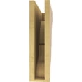 thumbnail image 4 of 4"W x 16"D x 16"H Thin Asheboro Rough Cedar Woodgrain TimberThane Corbel, Primed Tan, 4 of 6