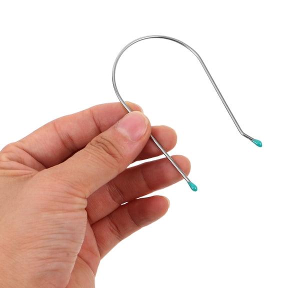 OUNONA 20 Pieces Stainless Steel U-Shaped Hot Roller Clips Replacement Pins with Non- Grip for Hair Curling