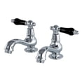 thumbnail image 1 of Kingston Brass KS1101PKL Robinet de Lavabo avec Poignée Croisée, CP, 1 of 2