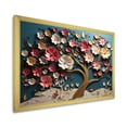 thumbnail image 2 of Designart "Golden Orchid Tree Garden with Pink and Blue Branches I" Landscapes Framed Wall Art Decor - Country Colorful Tree Hallway Framed Wall Art Decor, 2 of 6