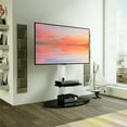 thumbnail image 3 of FSL800LUS-A Lugano TV Stand with Mount for TVs up to 65", Black Shelves and Silver Column, 3 of 10