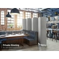 thumbnail image 4 of Tall Extra Wide Foldable Panel Partition Wall Divider, Double Hinged Room and Folding Privacy Screens, 6 feet, White, 4 of 7