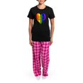 thumbnail image 4 of CafePress - Safe Space Middle Women's Dark Pajamas - Women's Short Sleeve Print T-Shirt and Pants Dark Cotton Pajama Set, 4 of 7