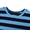 thumbnail image 5 of Riecok Unisex Baby Toddler Short Sleeve Romper Onesie Striped Print Round Neck Summer Clothes 3-24 Months Navy 6 M, 5 of 8