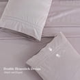 thumbnail image 5 of Simple&Opulence 100% Egyptian Cotton 400 Thread Count Queen Sheets-4 Pc Long Staple Pure Soft Sateen Weave Set-16” Deep Pocket Cooling Luxurious Bed Sheet with Double Hemstitch(Grey Lavender,Queen), 5 of 9