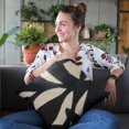 thumbnail image 2 of Plutus Brands Plutus Black Palm Floral Luxury Throw Pillow, 24L x 24W, 2 of 2